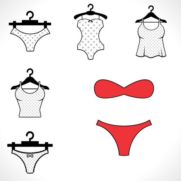 Maillots de bain ou Icône Bikini
 - Vecteur, image