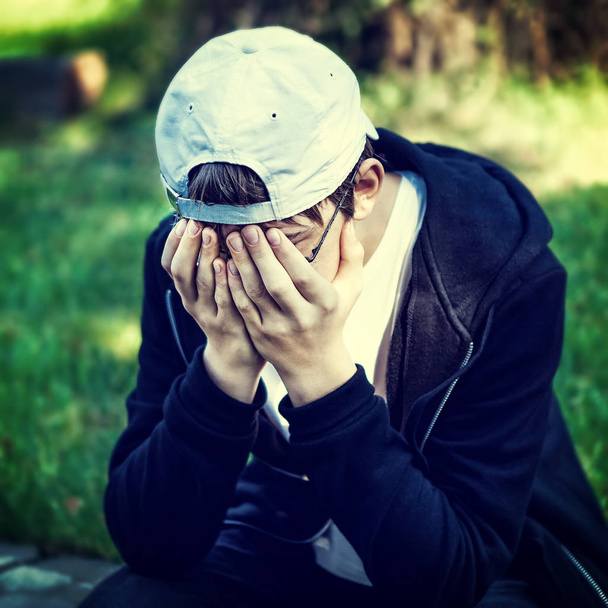 Sad Teenager outdoor - Fotó, kép