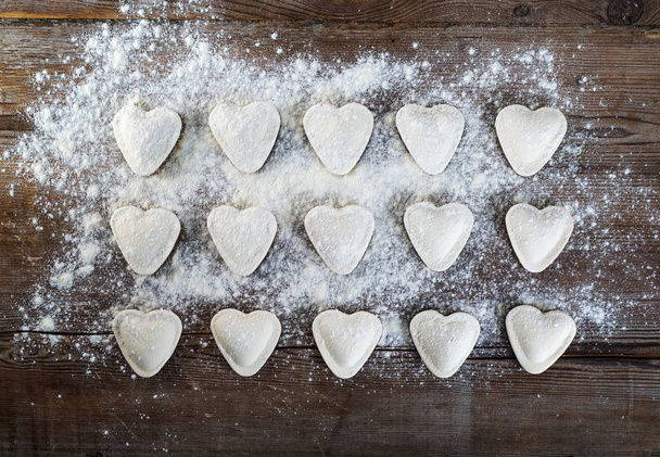Heart shaped ravioli - Photo, Image