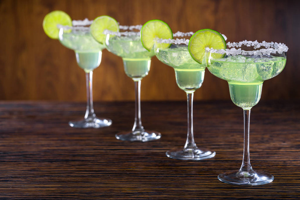 Cocktails of Margarita in row - Photo, Image