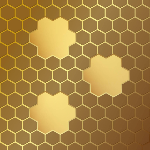 Patrón de panal con marcos. Ilustración vectorial. Textura celular hexagonal. Diseño geométrico. Textura abstracta moderna y elegante. Plantilla para impresión, textil, envoltura y decoración
 - Vector, imagen