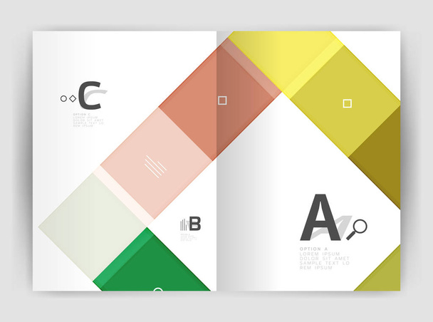 Геометрический шаблон бизнес-брошюры a4
 - Вектор,изображение