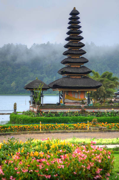 Pura Ulun Danu Bratan, Hindu temple on Bratan lake, Bali, Indonesia - Photo, Image