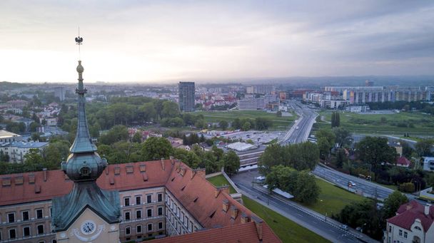Luchtfoto panorama van Rzeszow, Polen - Foto, afbeelding