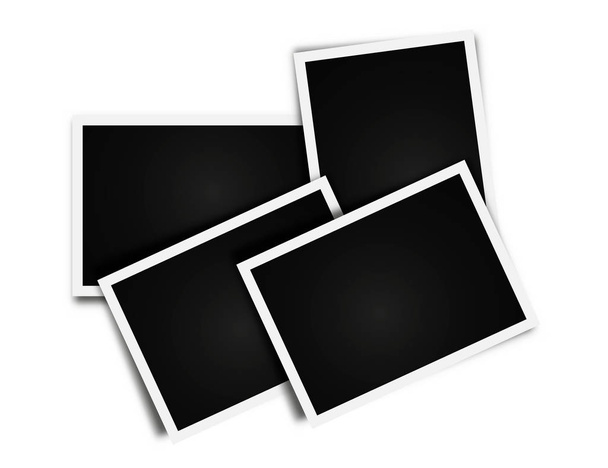 Marco de tarjetas fotográficas en blanco
   - Vector, imagen