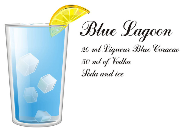 blue lagoon cocktail - Foto, Imagen