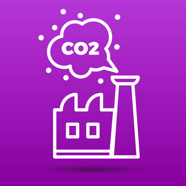 CO2-uitstoot pictogram vectorillustratie  - Vector, afbeelding