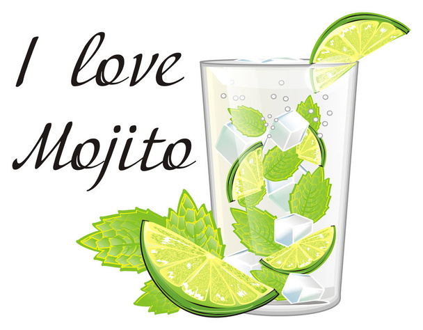 glass of mojito cocktail  - 写真・画像