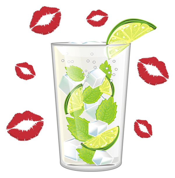glass of mojito cocktail  - Foto, Imagen