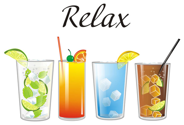 four different cocktails - Foto, immagini
