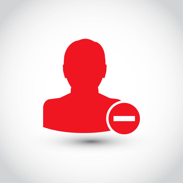 Felhasználói profil jel web karakterjel törlése ikonra. Vektoros illusztráció design elem eps10 - Vektor, kép