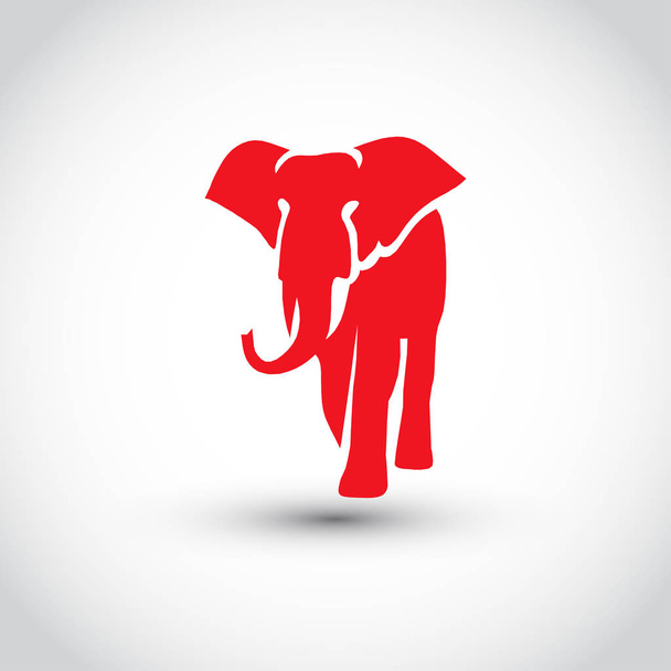 silhouette elephant. web icon - Vector, Image