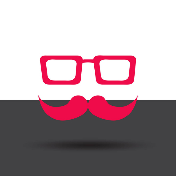 Mustache y gafas icono del vector
. - Vector, Imagen