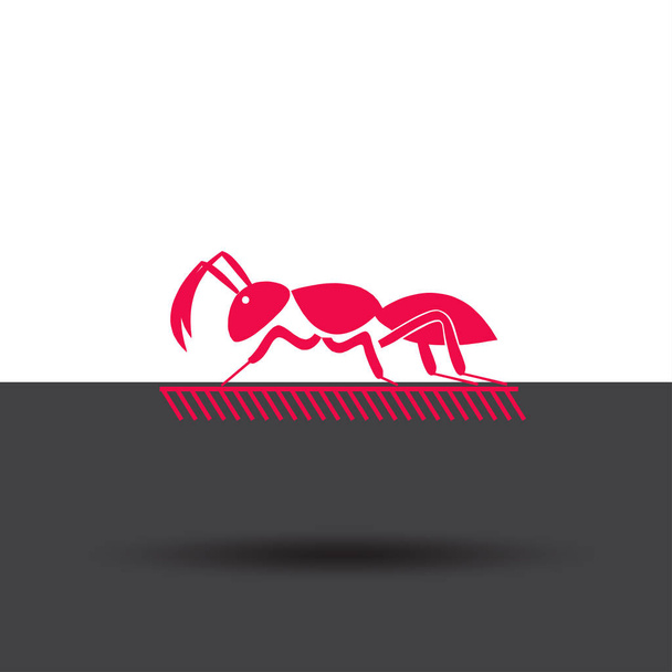 Ameisensymbol isoliert auf dem Hintergrund. modernes flaches Piktogramm - Vektor, Bild