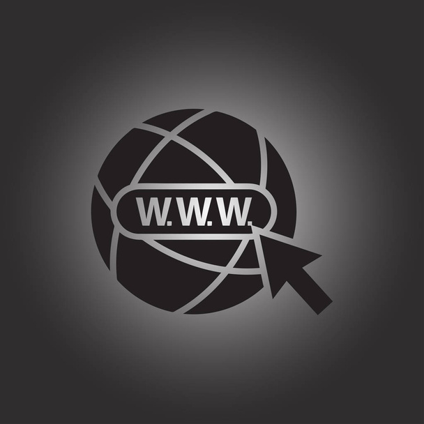 ウェブサイトのアイコン。ベクトル地球儀アイコン - ベクター画像