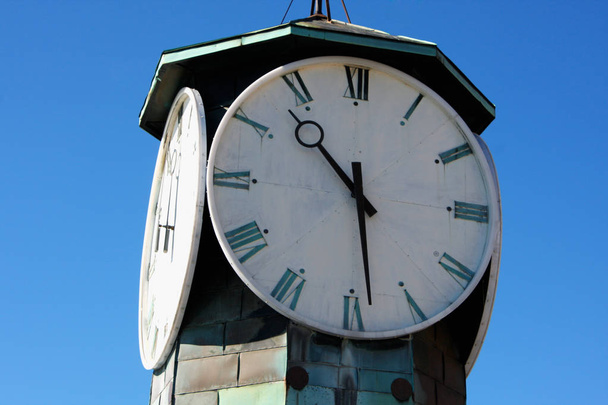 Clock Tower at Aker Brygge in Oslo, Norway - Фото, зображення