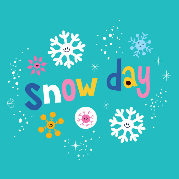 snow day type design  - ベクター画像
