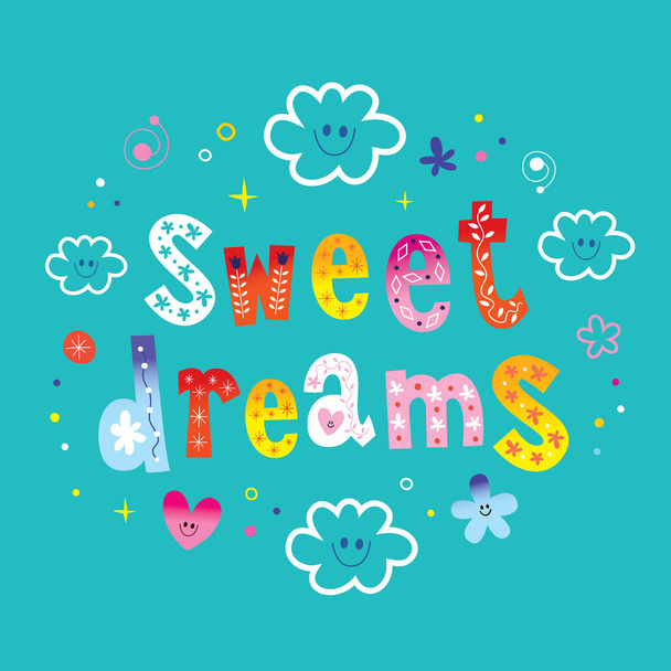 sweet dreams lettering design - Διάνυσμα, εικόνα