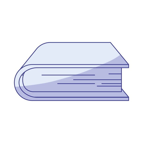 silueta de sombreado azul de libro grueso
 - Vector, imagen