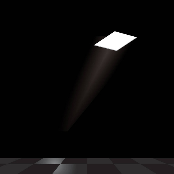 Φως από την τρύπα στο ταβάνι - Διάνυσμα, εικόνα
