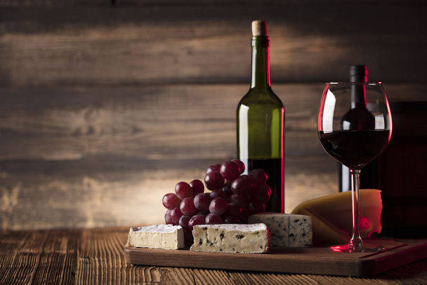 Wine and cheese. - Photo, Image