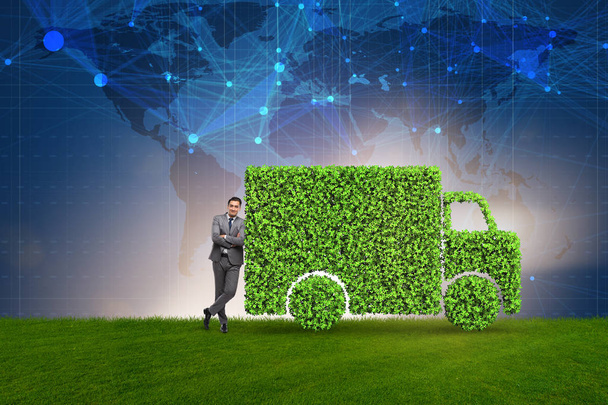 Elektrikli otomobil konsepti yeşil çevre kavram - Fotoğraf, Görsel