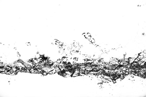Splashes of water on a white background. Water jet - Zdjęcie, obraz