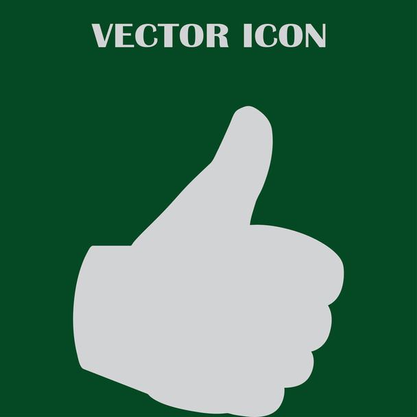 Vector duim omhoog pictogram, pictogram van platte vectorillustratie. - Vector, afbeelding