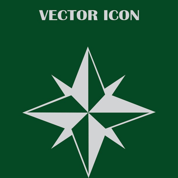 Compass icon flat vector - Vector, Image