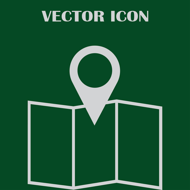 Mapa ploché ikony ukazatele. Vektorové Eps 10 - Vektor, obrázek