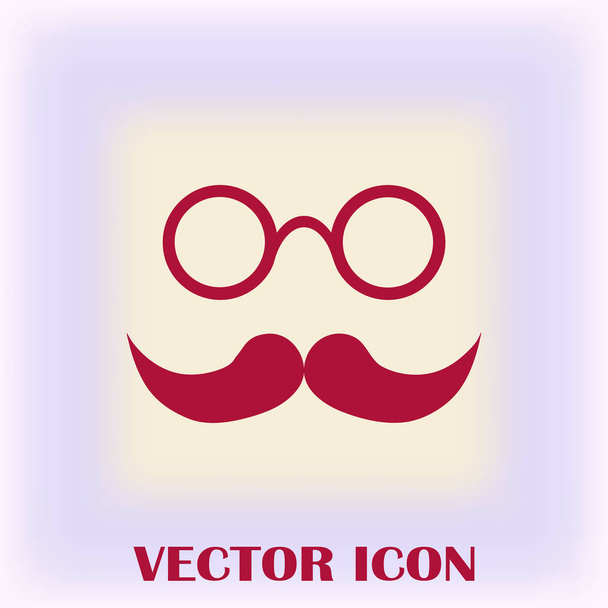 Mustache y gafas icono del vector
. - Vector, imagen