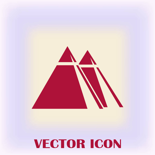 Piramis vektor web icon - Vektor, kép