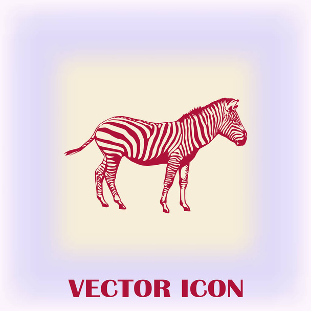 zebra vector web icon - Vector, Image