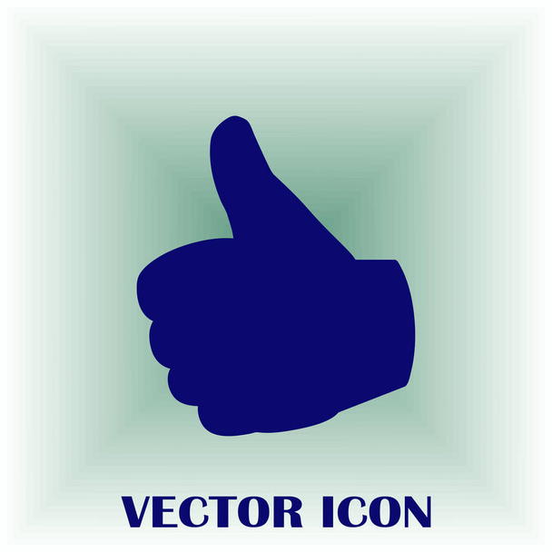 Vector thumb up icon, Illustration vectorielle d'icône plate
. - Vecteur, image