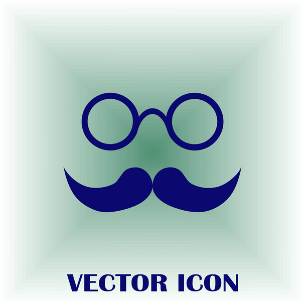 snor en glazen vector-pictogram. - Vector, afbeelding