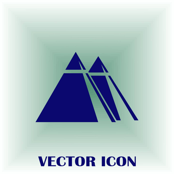 Piramida wektor web ikonę - Wektor, obraz