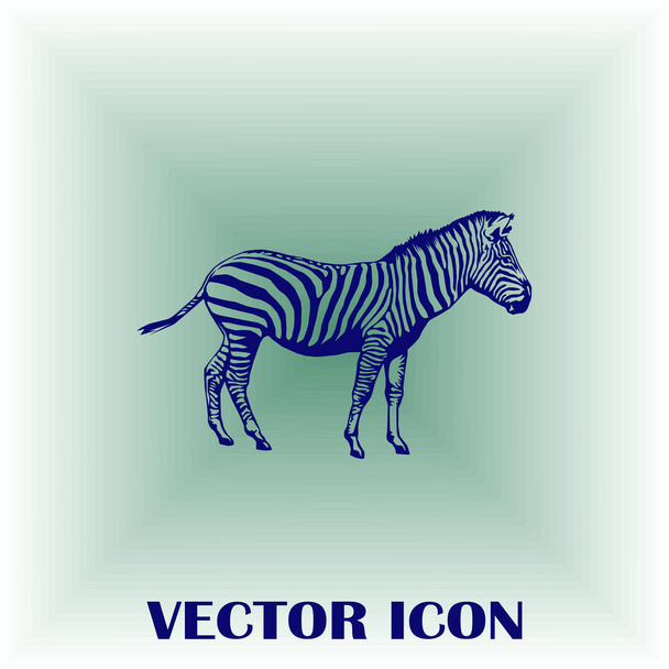 Zebra vektör web simgesi - Vektör, Görsel