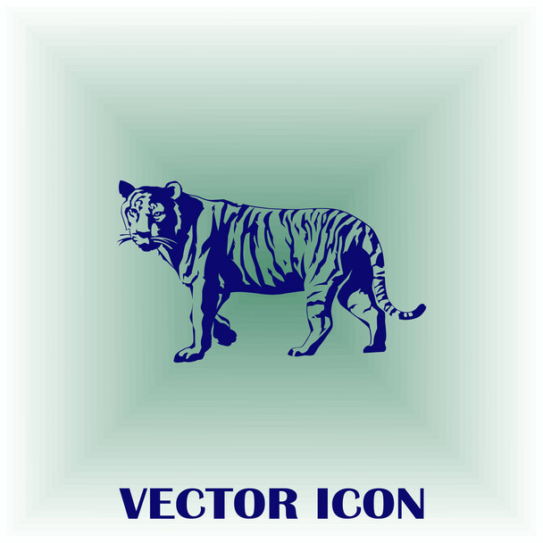 Tijger silhouet, Vector icon - Vector, afbeelding