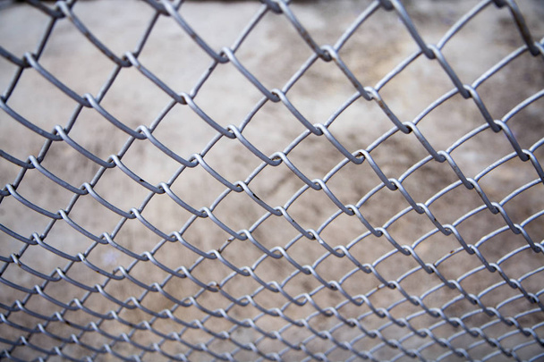 metal fence with concrete background. - Photo, Image