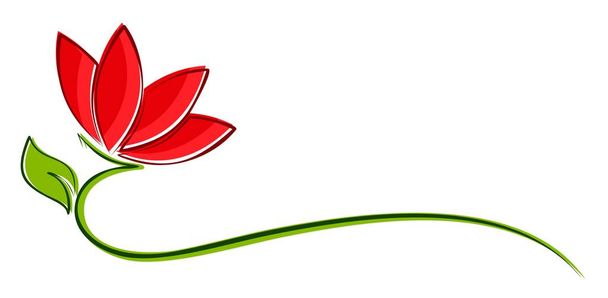 Логотип стилизованного цветка
.  - Вектор,изображение