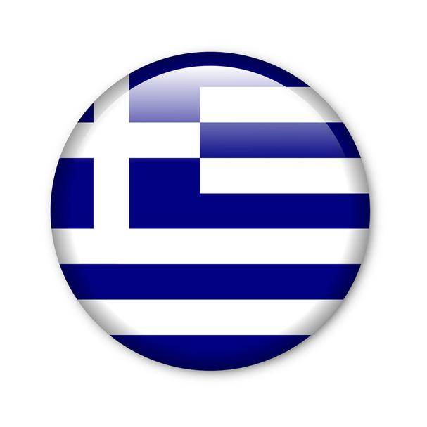 Греция - глянцевая кнопка с флагом
 - Фото, изображение