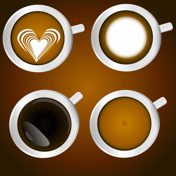 Vector illustration. Set of coffee - Vector, imagen