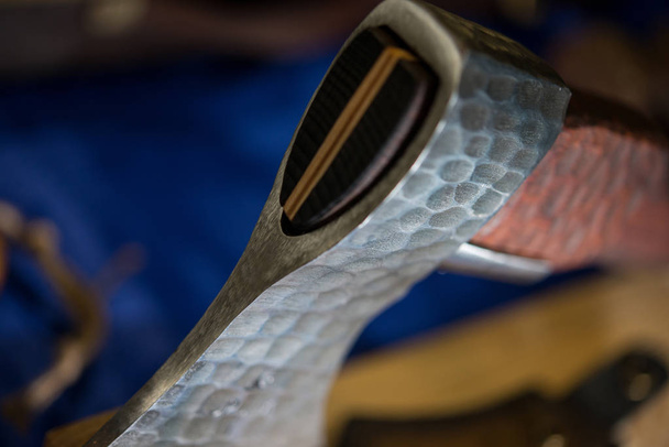 Steel ax blade close-up - Fotó, kép