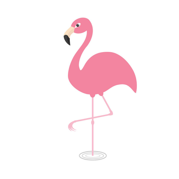 Cute cartoon character of Pink flamingo - Vecteur, image