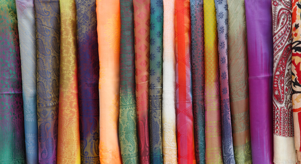 el yapımı kumaş farklı renkteki geleneksel Özbek - Fotoğraf, Görsel