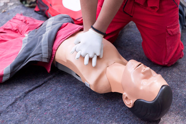First aid training concept. CPR. - Photo, image