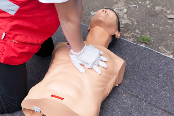 First aid training concept. CPR. - Photo, image