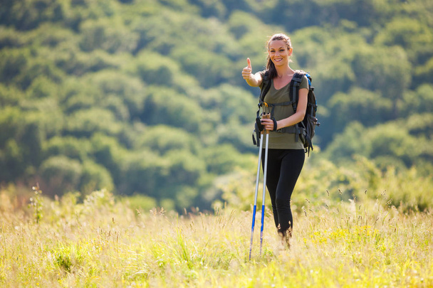 Young woman hiking - Photo, Image