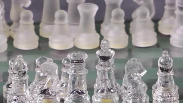 Chess Game Made by Glass - Footage, Video