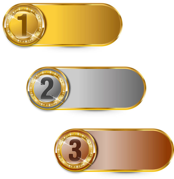 Prize set icons - Вектор,изображение